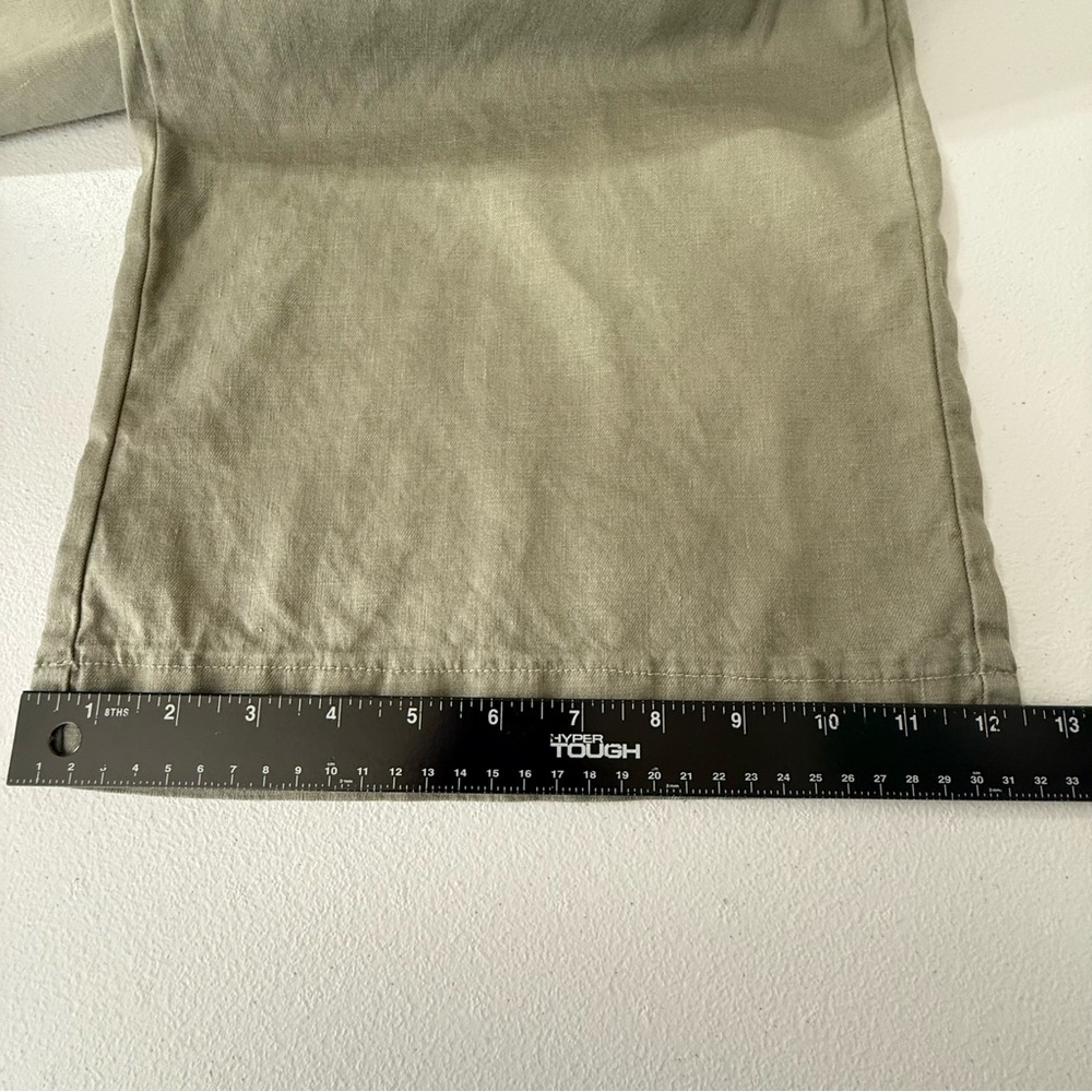 EVEREVE Joelle Wide Leg Pant Size 27 Linen/Lyocell Light Olive - Picture 15 of 16